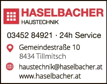 Print-Anzeige von: Haselbacher Alois GesmbH, Haustechnik