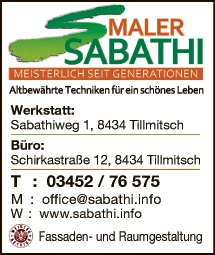 Print-Anzeige von: Sabathi, Thomas, Malermeister Print-Anzeige von: Sabathi, Thomas, Malermeister