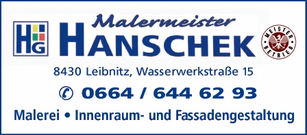 Print-Anzeige von: Hanschek, Gerald, Malermeister