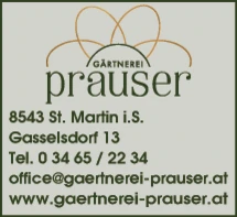 Print-Anzeige von: Prauser Gärtnerei
