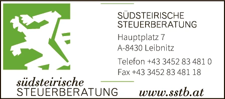 Print-Anzeige von: Südsteirische Steuerberatung GmbH & Co KG, Steuerberatung