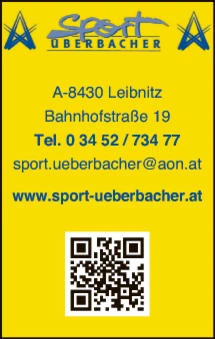 Print-Anzeige von: Überbacher Sport, Sportartikel u -geräte