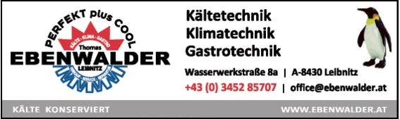 Print-Anzeige von: Ebenwalder, Thomas, Kälte - Klima - Gastro