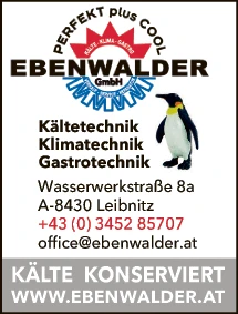 Print-Anzeige von: Ebenwalder, Thomas, Kälte - Klima - Gastro Print-Anzeige von: Ebenwalder, Thomas, Kälte - Klima - Gastro