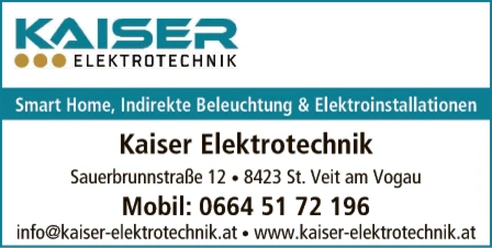 Print-Anzeige von: Kaiser Johann, Elektrotechnik