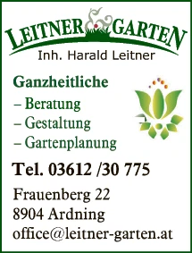 Print-Anzeige von: Leitner, Harald, Garten u Landschaftsbau