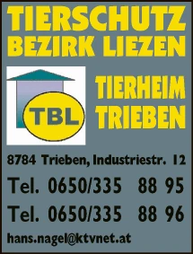 Print-Anzeige von: Tierschutz Bezirk Liezen Tierheim Trieben