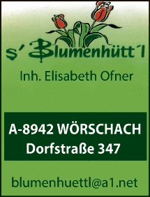 Print-Anzeige von: Ofner, Elisabeth, s`Blumenhütt`l, Floristin