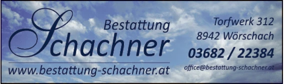 Print-Anzeige von: Bestattung Schachner GmbH, Bestattung
