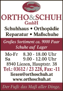 Print-Anzeige von: Mayerhofer, Herbert, Orthopädische Bedarfsartikel