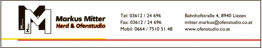 Print-Anzeige von: Mitter, Markus, Öfen u Herde