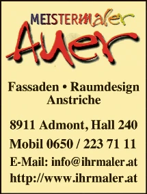Print-Anzeige von: Auer Meistermaler, Fassaden, Raumdesign, Anstriche