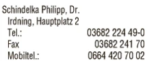 Print-Anzeige von: Schindelka, Philipp, Dr., ö Notar