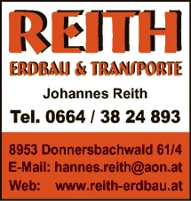Print-Anzeige von: Reith, Johannes, Erdarbeiten