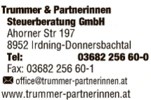Print-Anzeige von: Trummer & Partnerinnen Steuerberatung GmbH