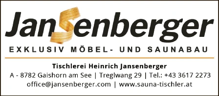 Print-Anzeige von: Jansenberger, Heinrich, Saunabau u Tischlerei