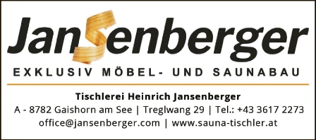 Print-Anzeige von: Jansenberger, Heinrich, Saunabau u Tischlerei