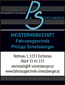 Print-Anzeige von: Fahrzeugtechnik Philipp Simetsberger, Fahrzeugtechnik