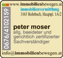 Print-Anzeige von: Imobilien bewegen Moser e.U.