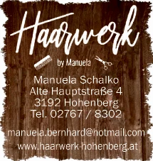 Print-Anzeige von: Haarwerk by Manuela Schalko, Friseur