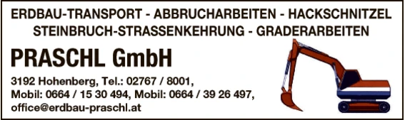 Print-Anzeige von: Praschl GmbH, Transporte