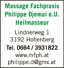 Print-Anzeige von: Djemai, Philippe Andre, Heilmasseur