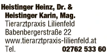 Print-Anzeige von: Tierarztpraxis Lilienfeld