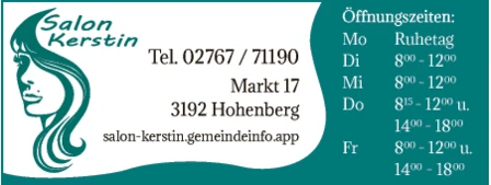 Print-Anzeige von: Salon Kerstin 