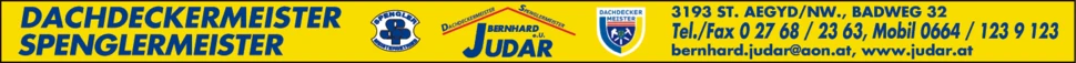 Print-Anzeige von: Judar Bernhard e.U., Dachdeckermeister Print-Anzeige von: Judar Bernhard e.U., Dachdeckermeister