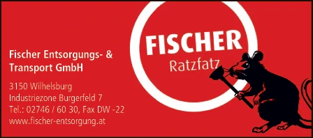 Print-Anzeige von: FISCHER Entsorgungs- u. Transport GmbH, Entsorgungsunternehmen