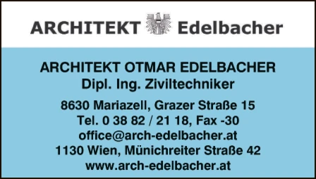 Print-Anzeige von: Edelbacher, Otmar, DI