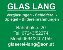 Print-Anzeige von: Lang, Rene, Glaserei Print-Anzeige von: Lang, Rene, Glaserei