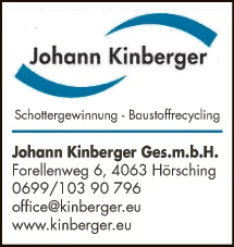 Print-Anzeige von: Kinberger Johann GesmbH, Abbruch & Entsorgung