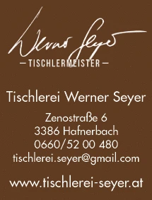 Print-Anzeige von: Seyer, Werner, Tischlermeister