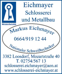 Print-Anzeige von: Eichmayer, Johann, Schlosserei