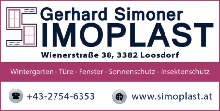 Print-Anzeige von: SIMOPLAST- Gerhard Simoner, Fenster