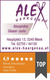 Print-Anzeige von: Alex Haargenau, Friseur 