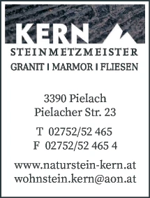 Print-Anzeige von: Kern Steinmetzmeister e.U., Steinmetz
