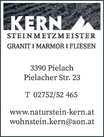Print-Anzeige von: Kern Steinmetzmeister e.U., Steinmetz Print-Anzeige von: Kern Steinmetzmeister e.U., Steinmetz