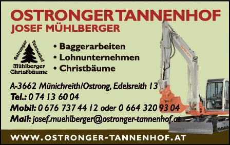 Print-Anzeige von: Mühlberger, Josef, Christbäume