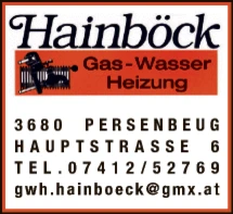 Print-Anzeige von: Hainböck, Gerold, Heizung-Wasserinstallation