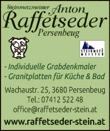 Print-Anzeige von: Raffetseder, Anton, Steinmetzmeister