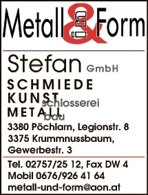 Print-Anzeige von: Stefan Anton GesmbH, Metallverarbeitung