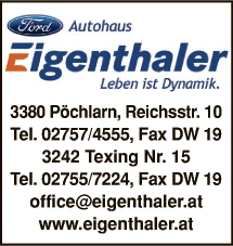 Print-Anzeige von: Autohaus Eigenthaler GmbH, Autohaus Print-Anzeige von: Autohaus Eigenthaler GmbH, Autohaus
