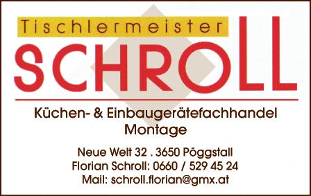 Print-Anzeige von: Schroll, Florian, Tischlermeister
