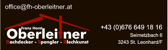 Print-Anzeige von: Oberleitner Franz Horst, Dachdecker