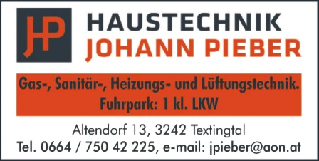 Print-Anzeige von: Pieber, Johann, Haustechnik