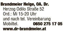 Print-Anzeige von: Brandmeier, Helge, Dr., Facharzt für Gynäkologie und Geburtshilfe