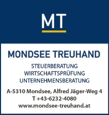 Print-Anzeige von: MONDSEE-TREUHAND Wiedlroither GmbH, Wirtschaftsprüfer u. Steuerberater