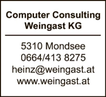 Print-Anzeige von: Weingast, Heinrich jun., Computer